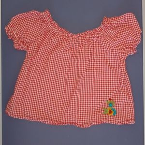 Red and White Checkered Blouse